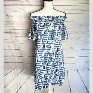 Off the shoulders sailboat dress Vineyard Vines S